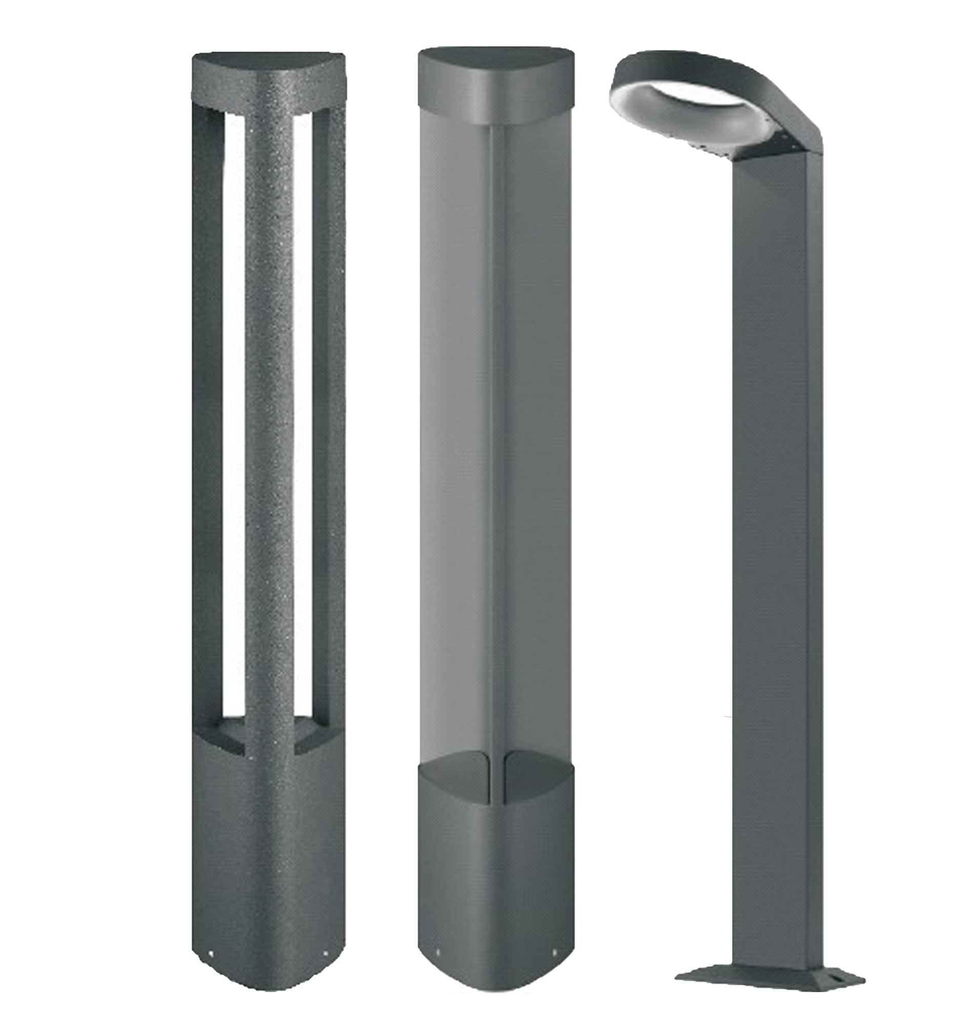 LED Garden Surface Mounted Grey Bollard Lights IP54