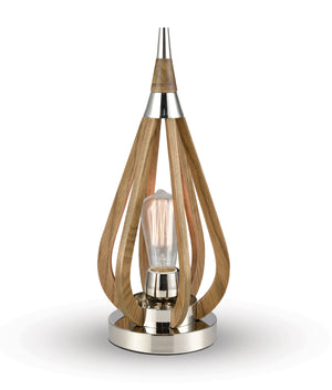 Modern Stylish Wood Tear Drop Shape Table Lamps
