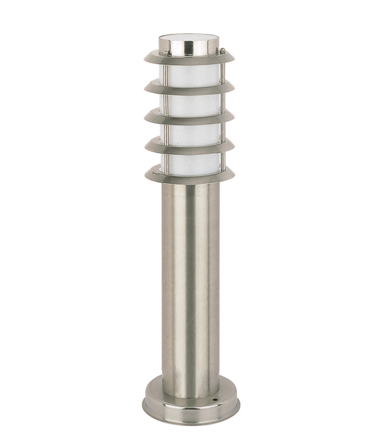 Exterior E27 Surface Mounted Louvred Stainless Steel Bollard Lights IP44