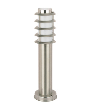 Exterior E27 Surface Mounted Louvred Stainless Steel Bollard Lights IP44