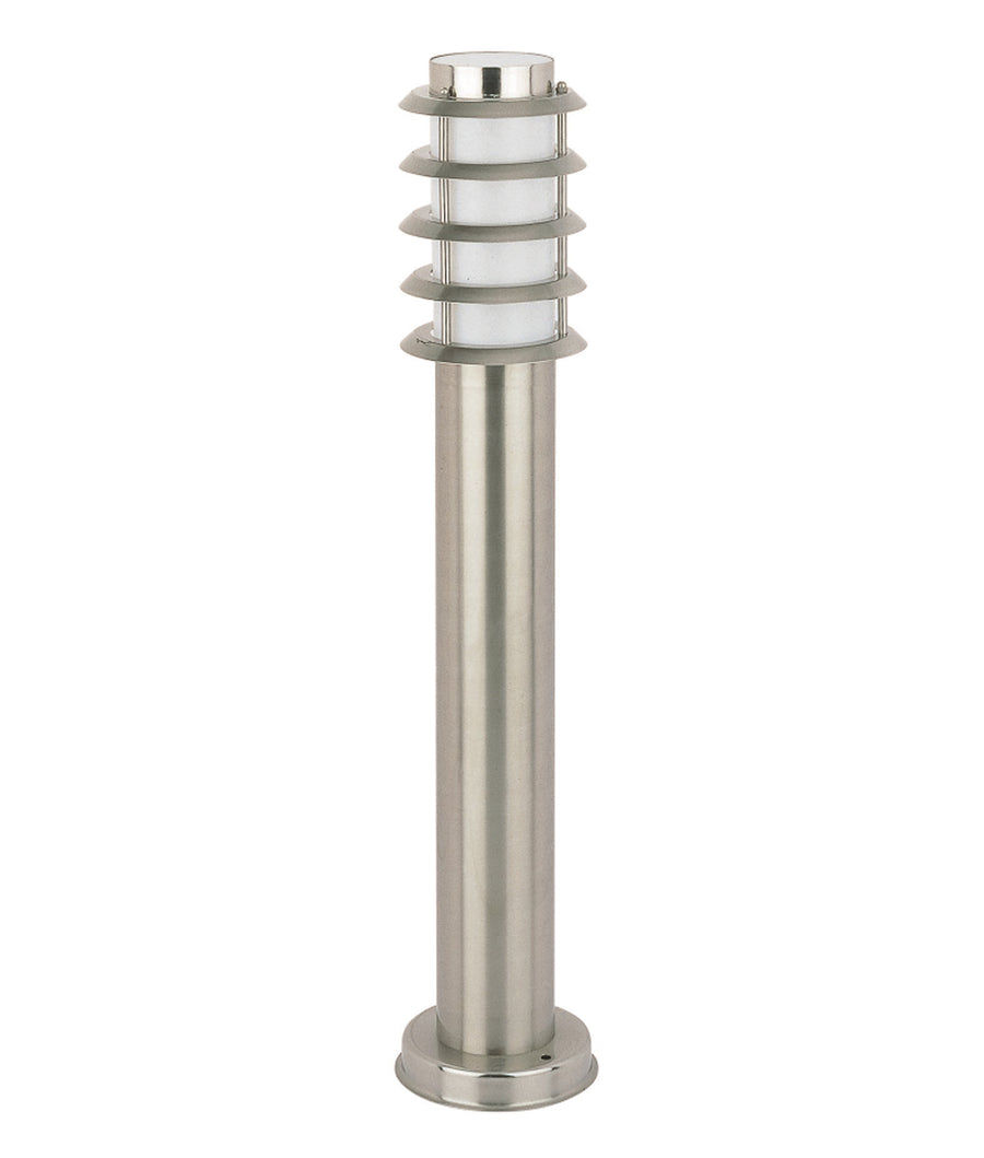 Exterior E27 Surface Mounted Louvred Stainless Steel Bollard Lights IP44