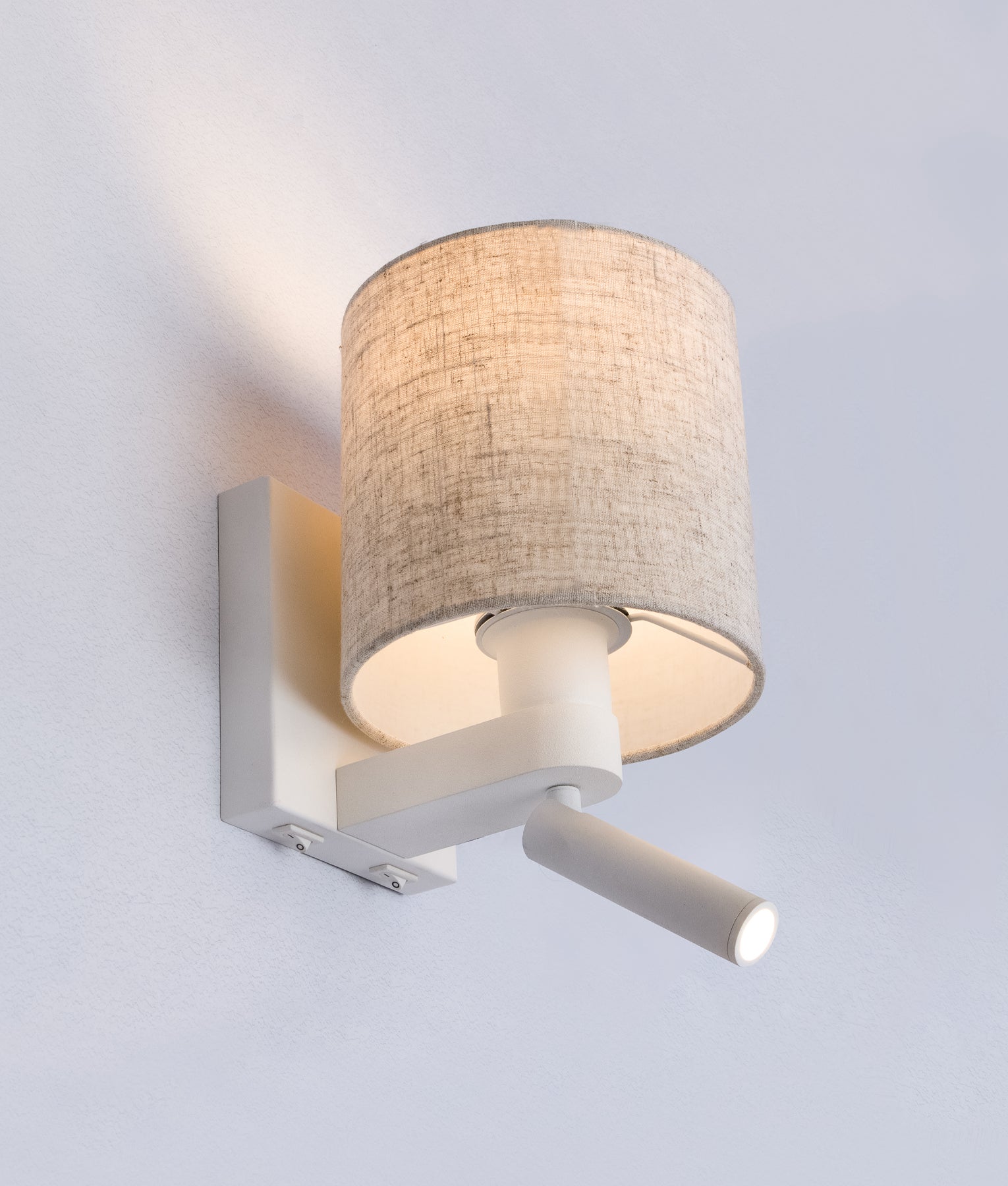 E27 Interior Wall Lamp With Adjustable LED Reading Lights