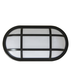 Oval LED Exterior Bulkhead Lights with Optional Cage IP65