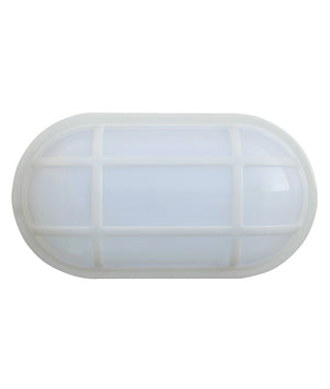 Oval LED Exterior Bulkhead Lights with Optional Cage IP65