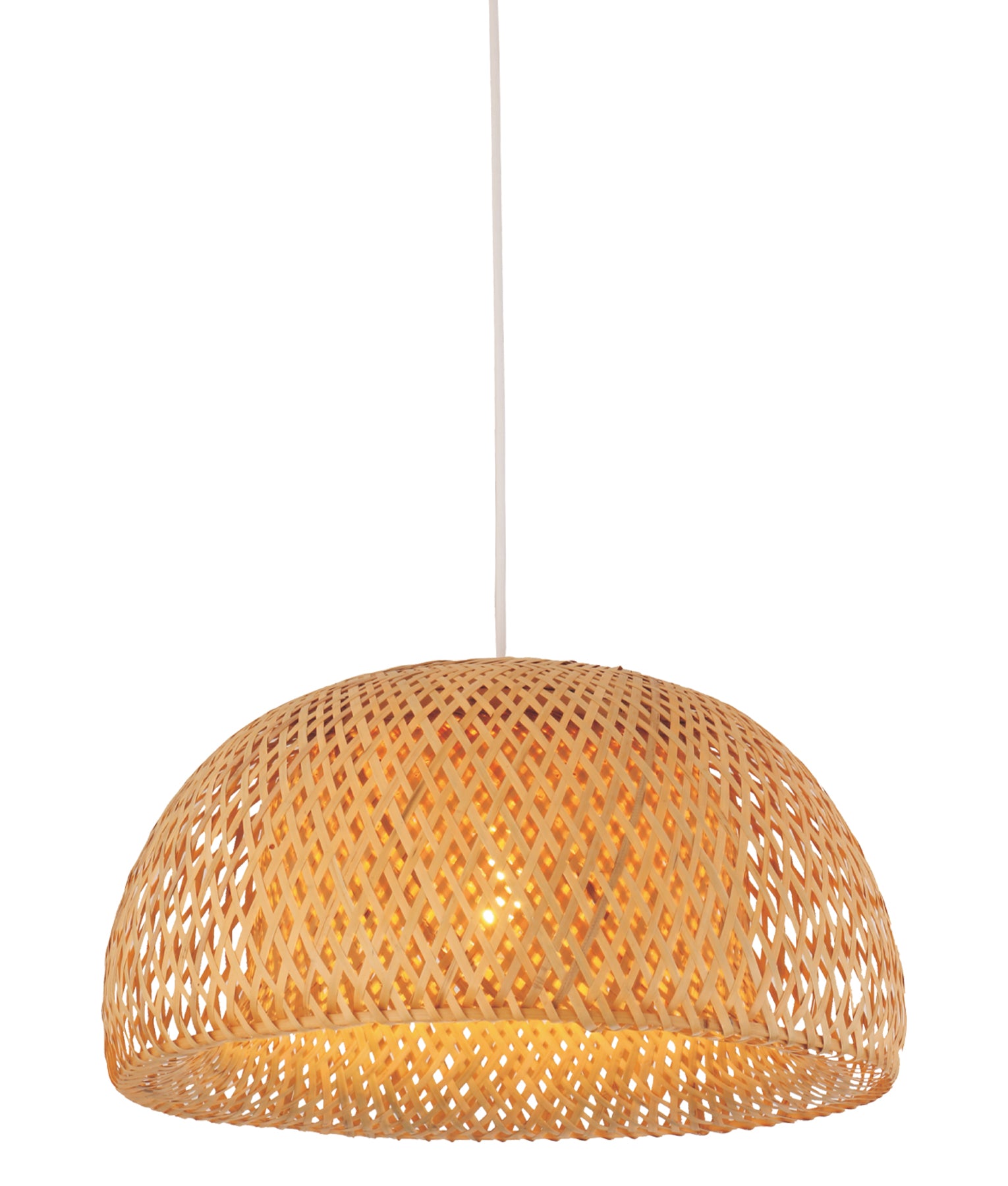 Bohemian Interior Natural Bamboo Finish Pendant Light (Large)