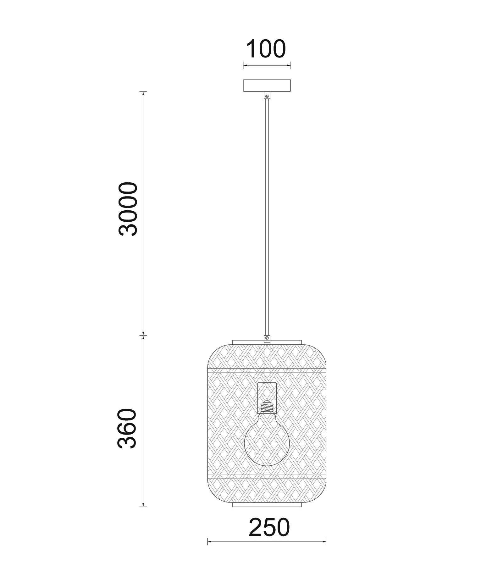 Bohemian Interior Cylinder Brown/Natural Bamboo Cage Pendant Light