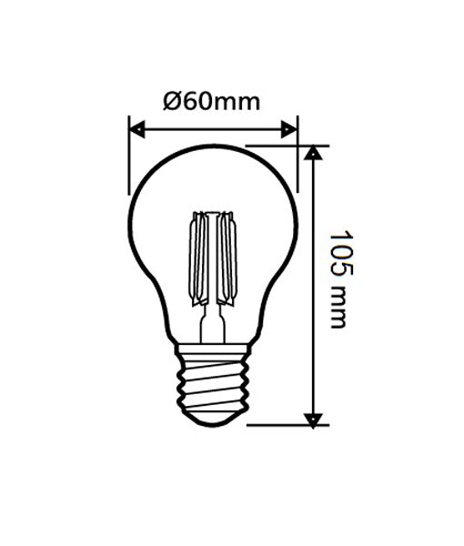 GLS LED Filament Dimmable Clear Diffuser Globes (8W)