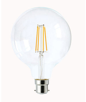 G125 LED Filament Dimmable Clear Diffuser Globes (8W)
