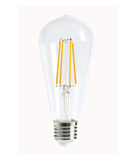 Pear Shape ST64 LED Filament Dimmable Clear Diffuser Globes (8W)