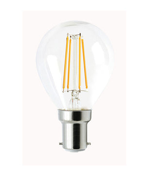 Fancy Round LED Filament Dimmable Clear Diffuser Globes (4W)