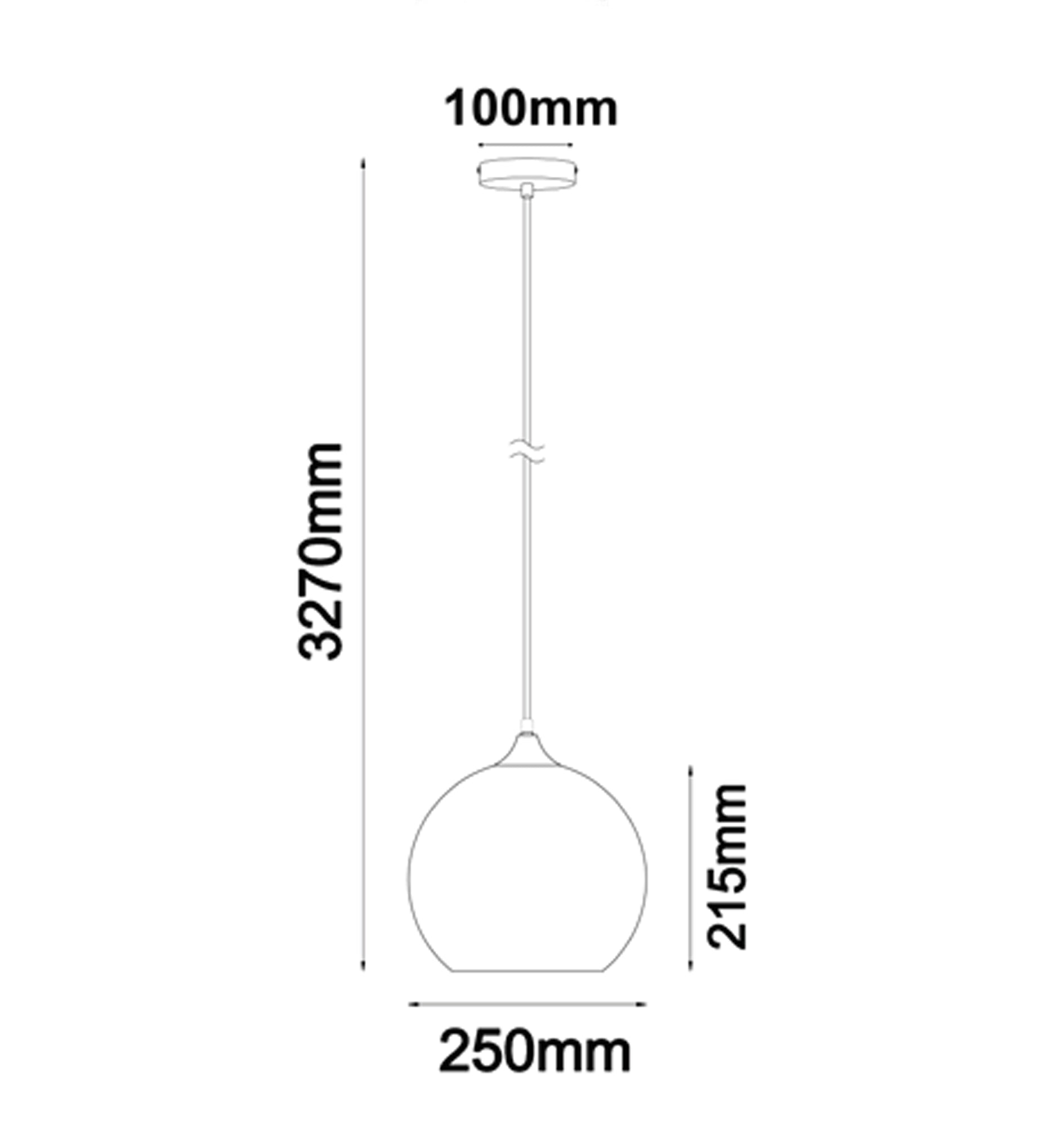 Modern Smoke Black Glass with Rain Drop Effect Wine Glass Shape Pendant Light