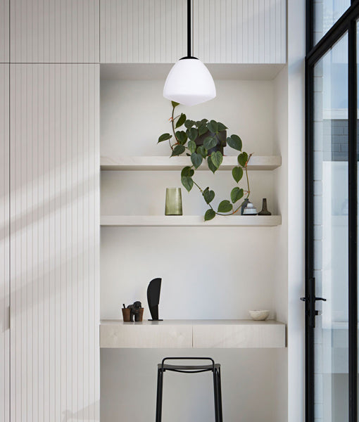 Classic Interior Tipped Medium Dome Frosted Glass Pendant Lights