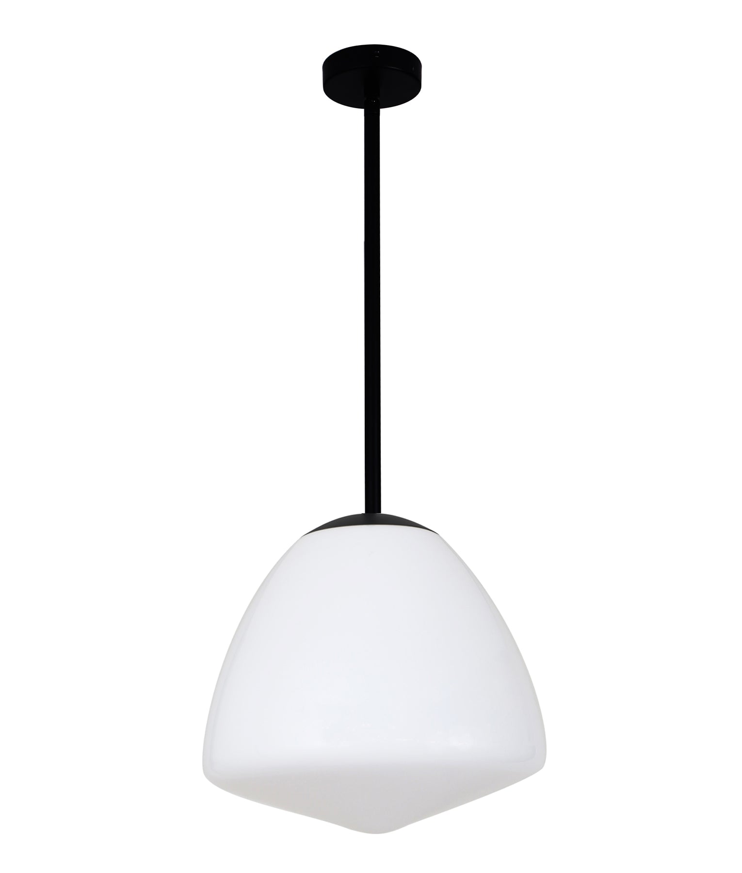 Classic Interior Tipped Large Dome Frosted Glass Pendant Lights