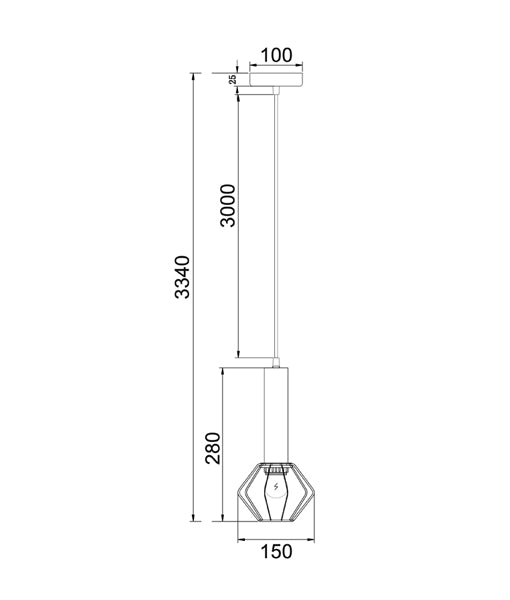 Interior Matt Black and Copper Cage Diamond Pendant Light