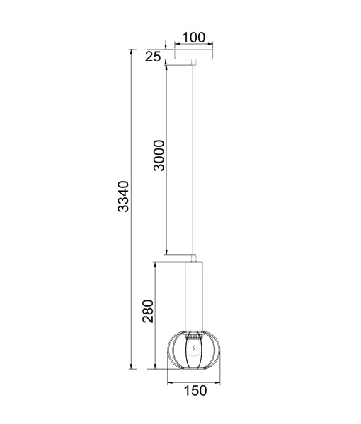 Interior Antique Brass and Matt Black Round Cage Pendant Light