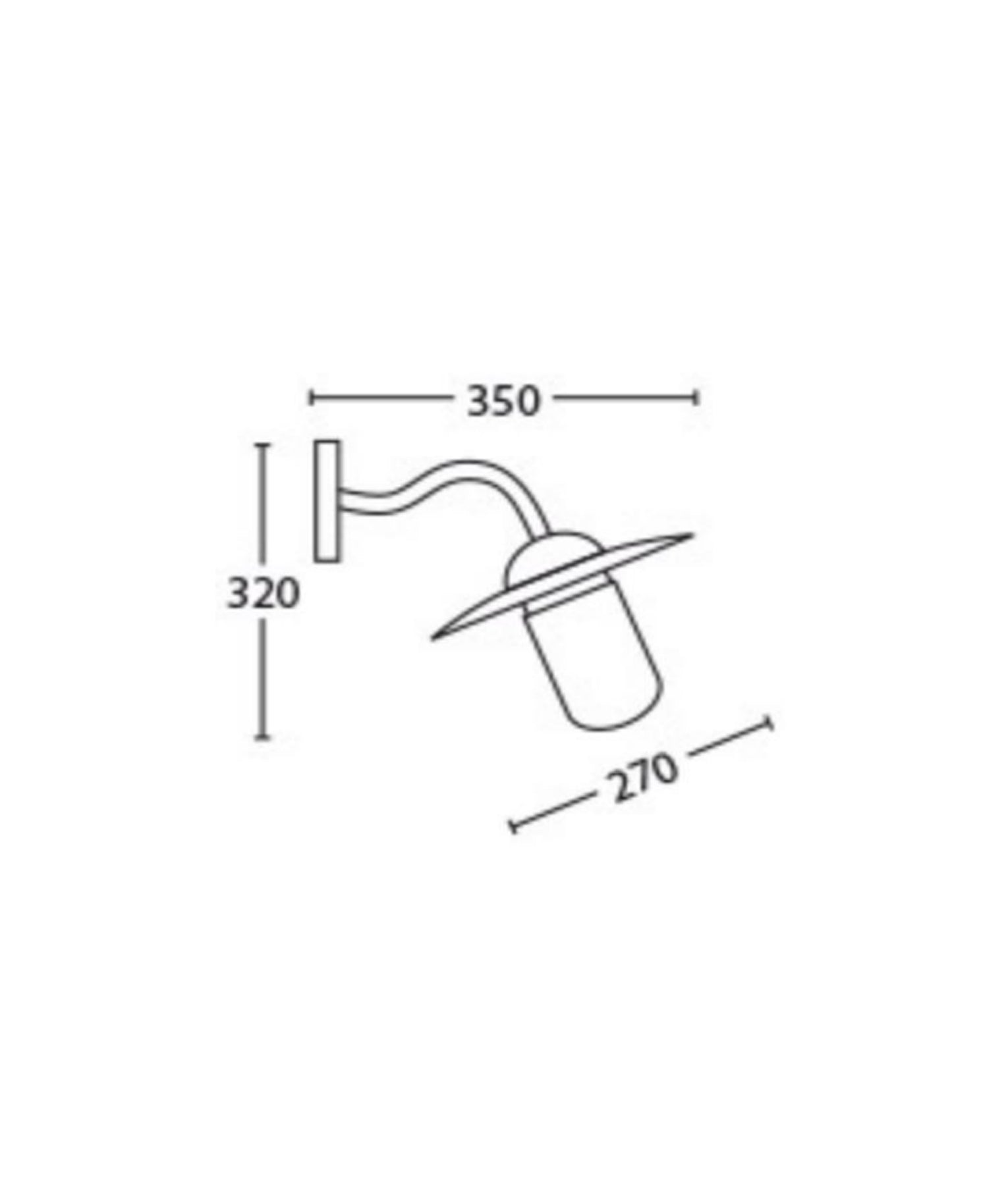 Industrial Matte Black Exterior Wall Light With Clear Glass IP54