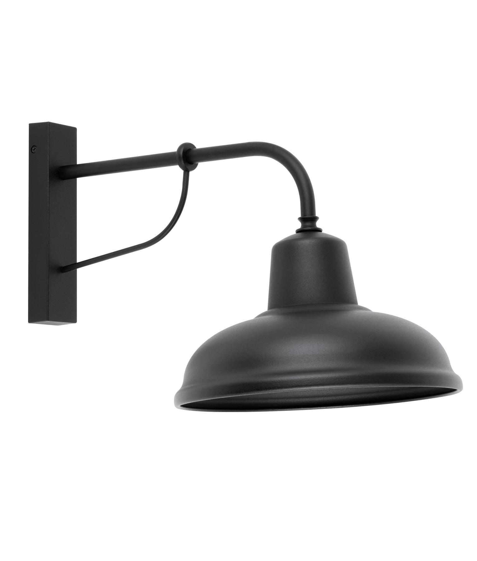 Industrial black clearance wall light