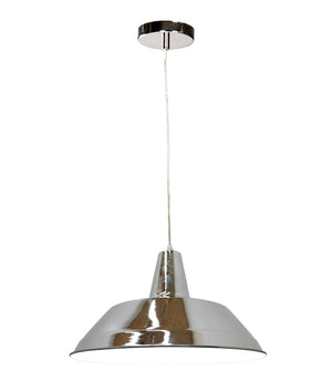 Industrial Scandinavian Retro Dome Shape Chrome Pendant Lights