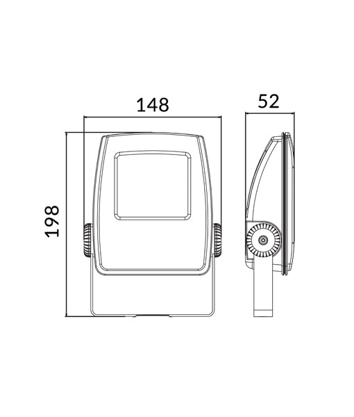 LED Slim Flood Lights Black Waterproof Outdoor Backyard Spot Lights IP65