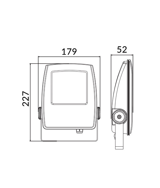 LED Slim Flood Lights Black Waterproof Outdoor Backyard Spot Lights IP65