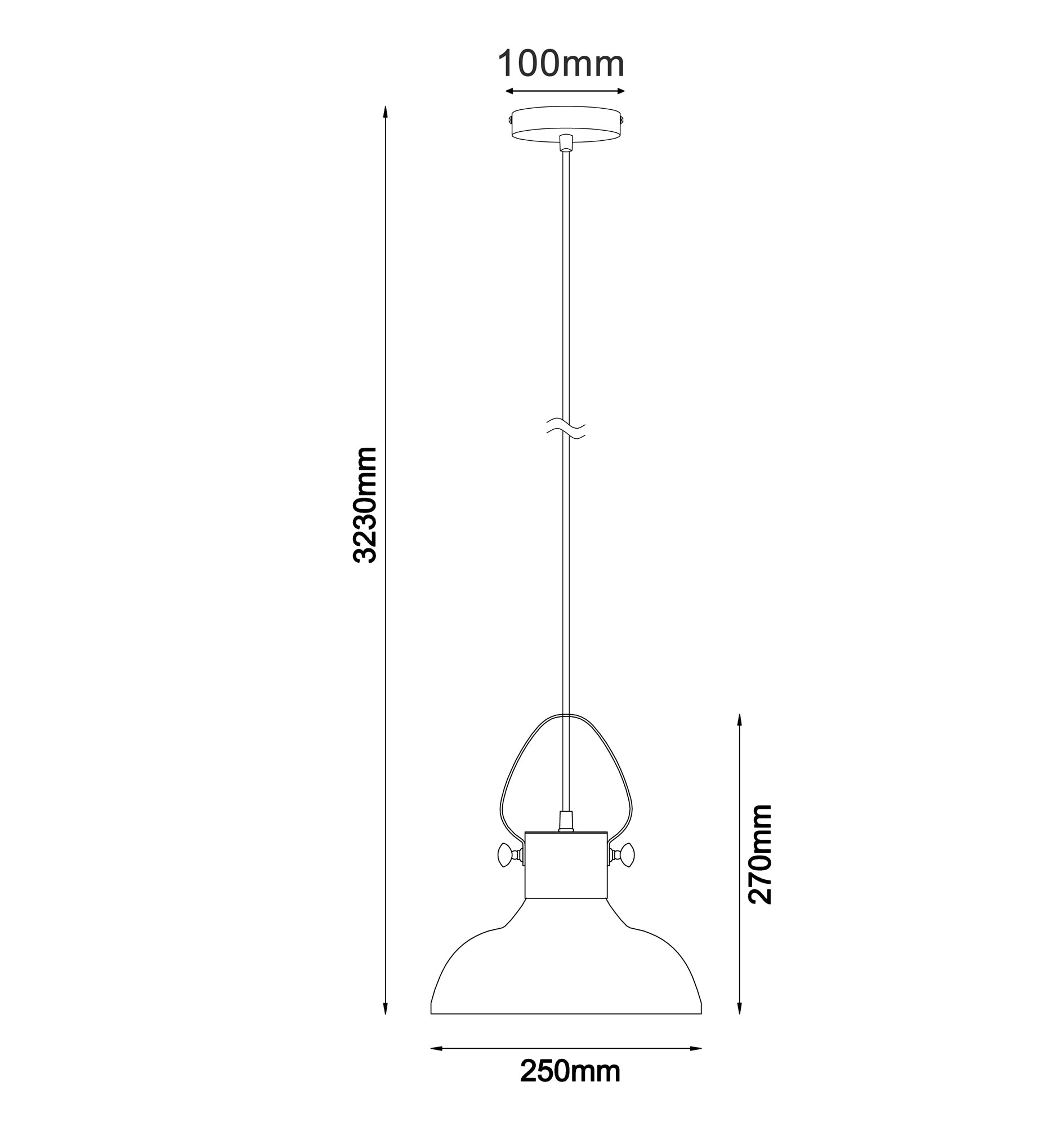 Traditional Retro Smokey Black Mirror Finish Glass Dome Shape Pendant Light