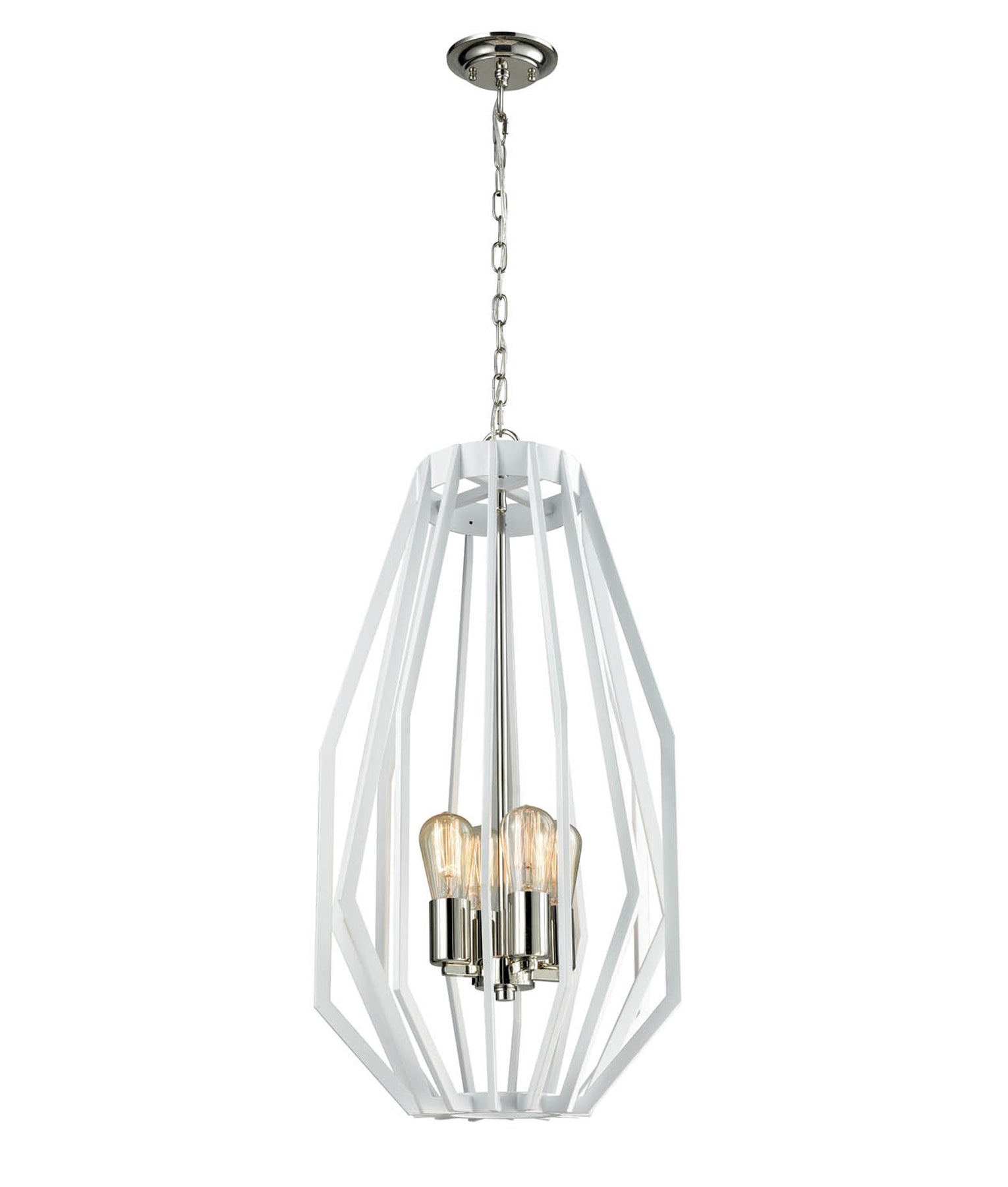 Industrial Rustic Narrow Angular Cage Pendant Lights
