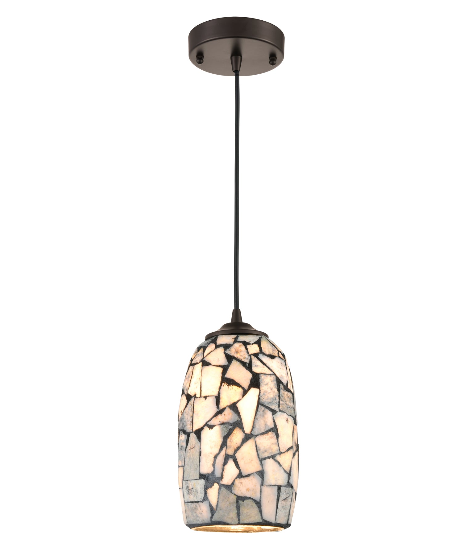 Stone Mosaic Hand Blown Glass Pendant Lights