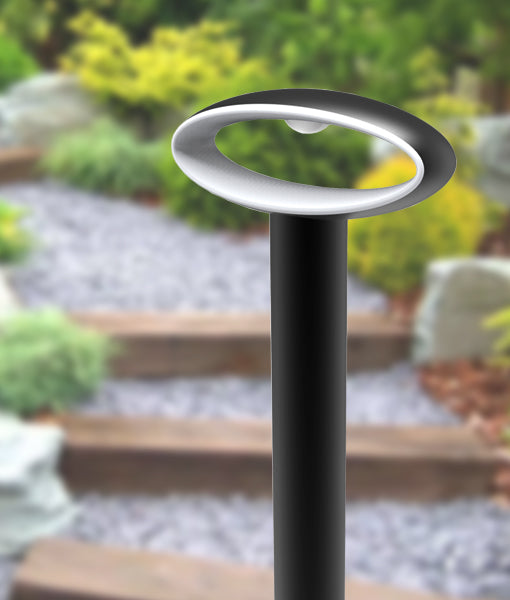 LED Garden Surface Mounted Open Oval Bollard Lights IP54