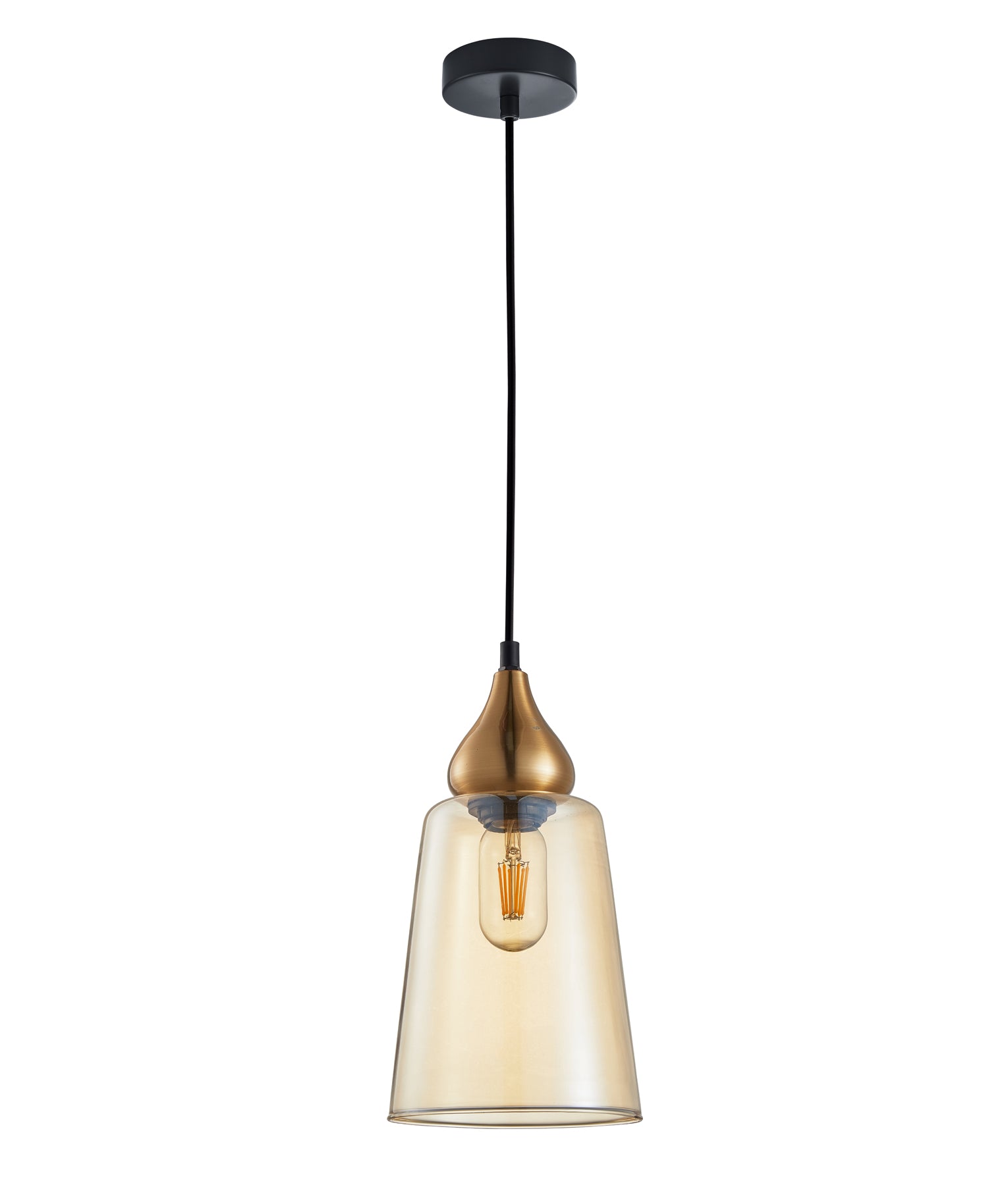 Modern Interior Ellipse Glass Flat Top with Metal Highlight Pendant Lights