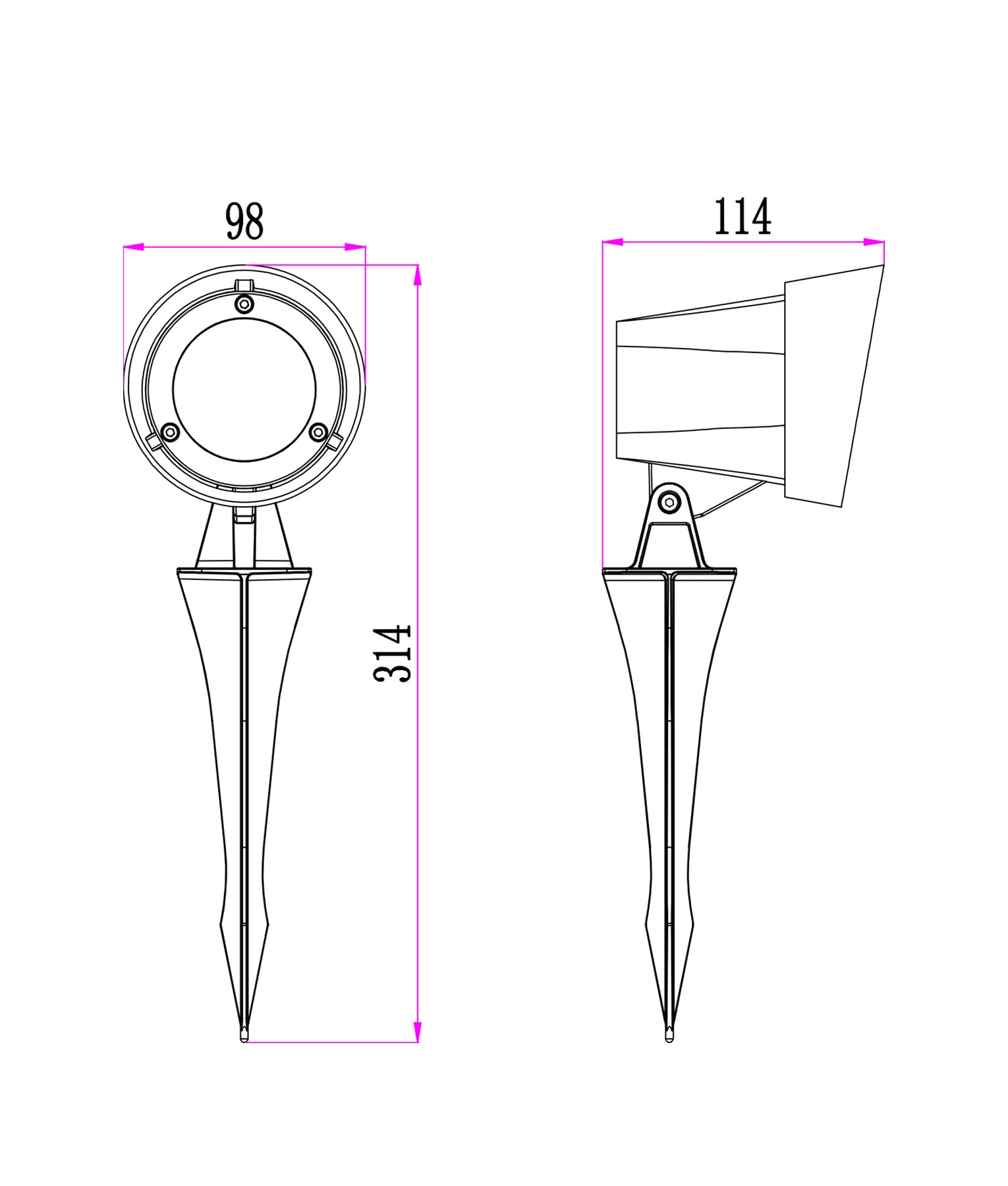 Exterior LED Garden Spike Light