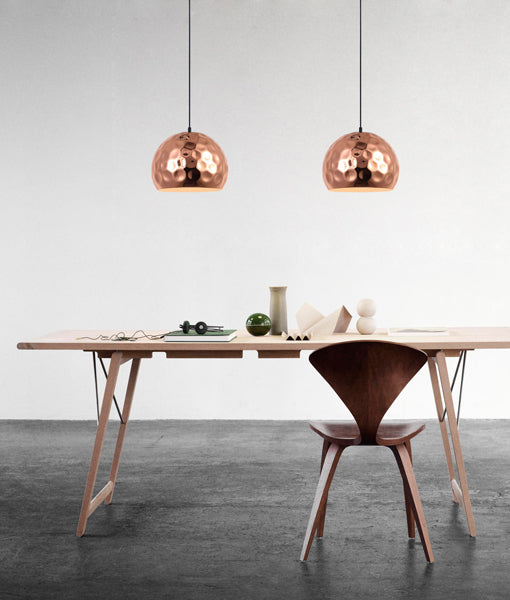 Modern Bohemian Copper Plated Wine Glass Shape Pendant Light