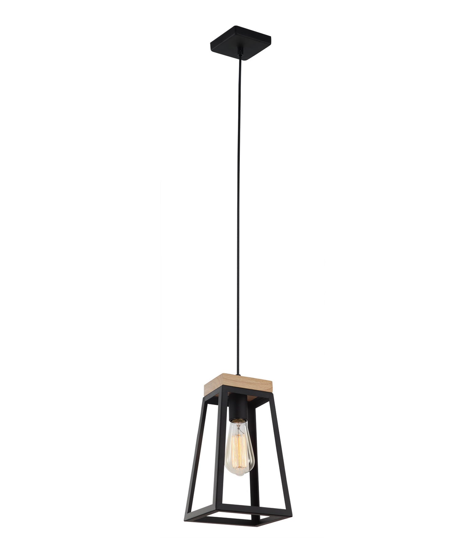Modern Scandinavian Wood Trapezium Pendant Lights