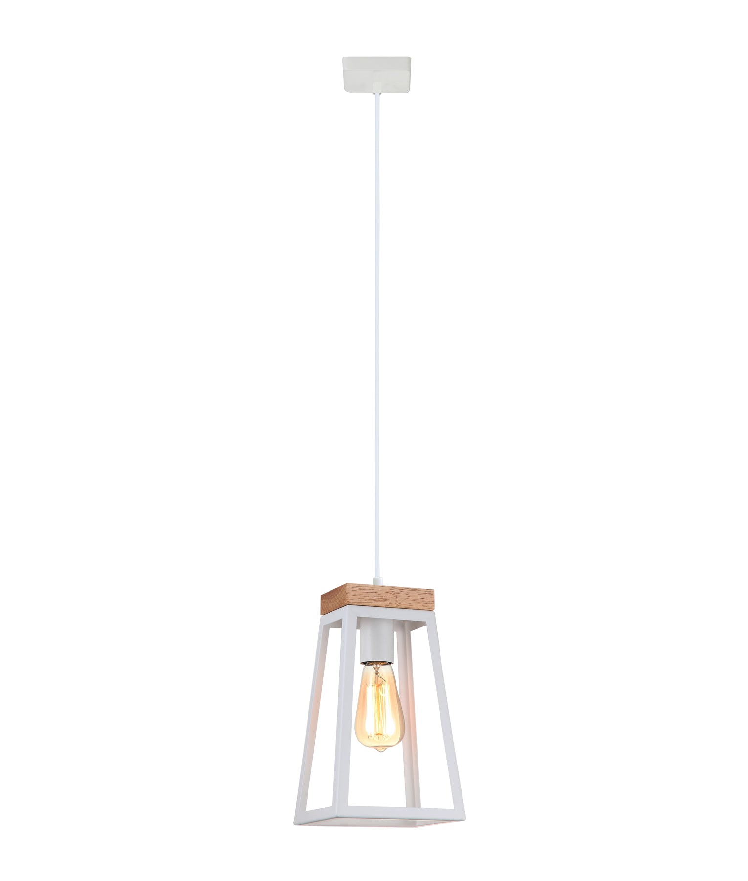 Modern Scandinavian Wood Trapezium Pendant Lights