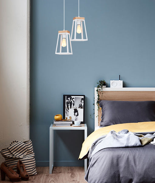 Modern Scandinavian Wood Trapezium Pendant Lights