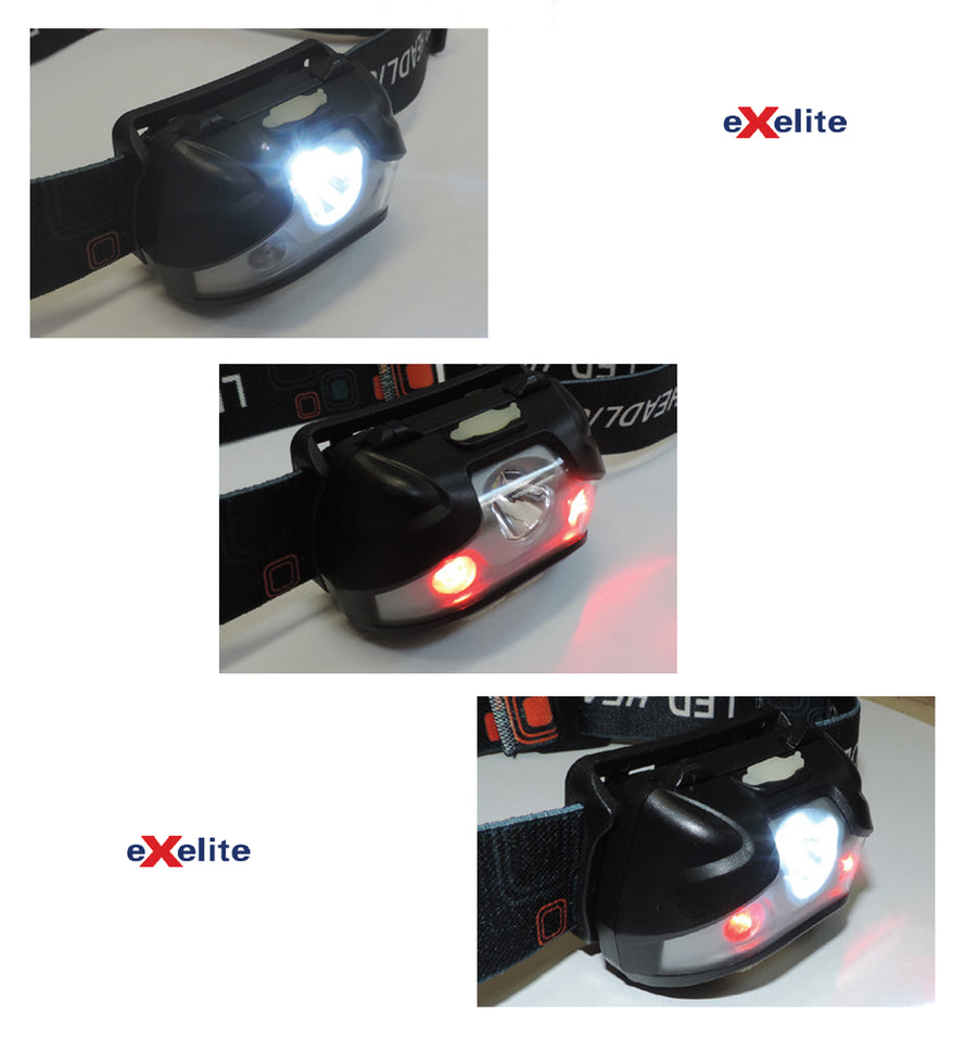 LED Head Torch Light IP44 For Camping, Fishing