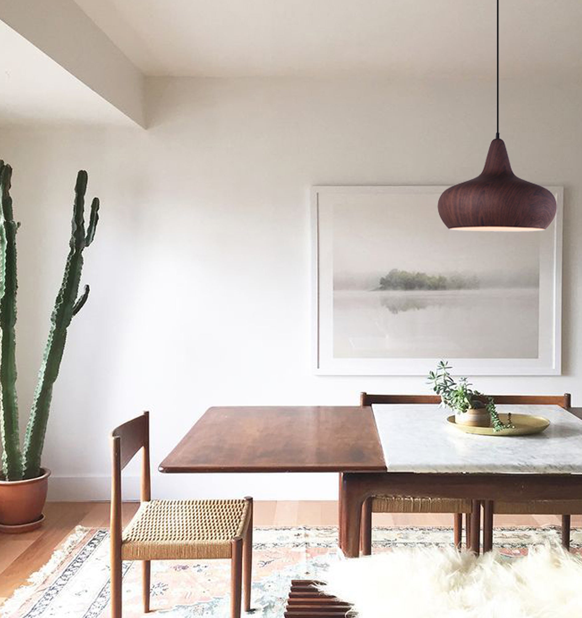 Retro Wine Glass Replica Wood Pendant Lights