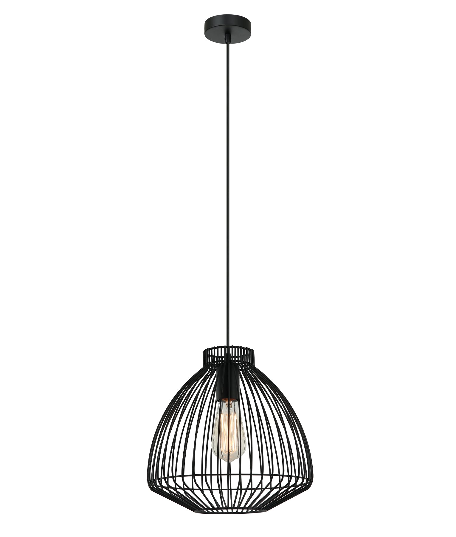 Modern Interior Cone (Concave) Wire Cage Pendant Lights