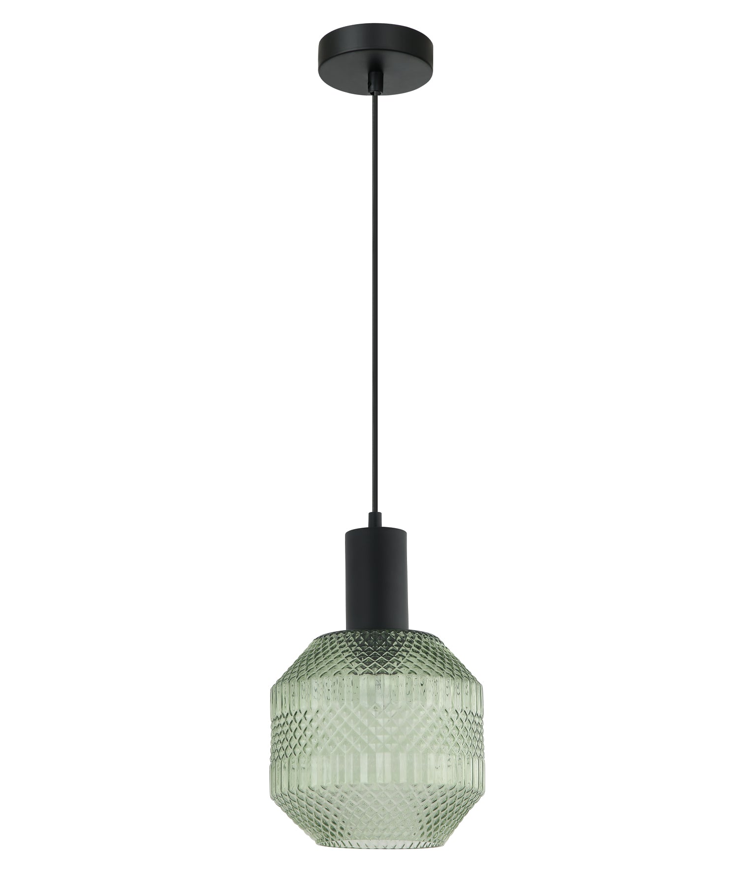 Interior Glass Jar With Quadrilateral Segment Pendant Lights