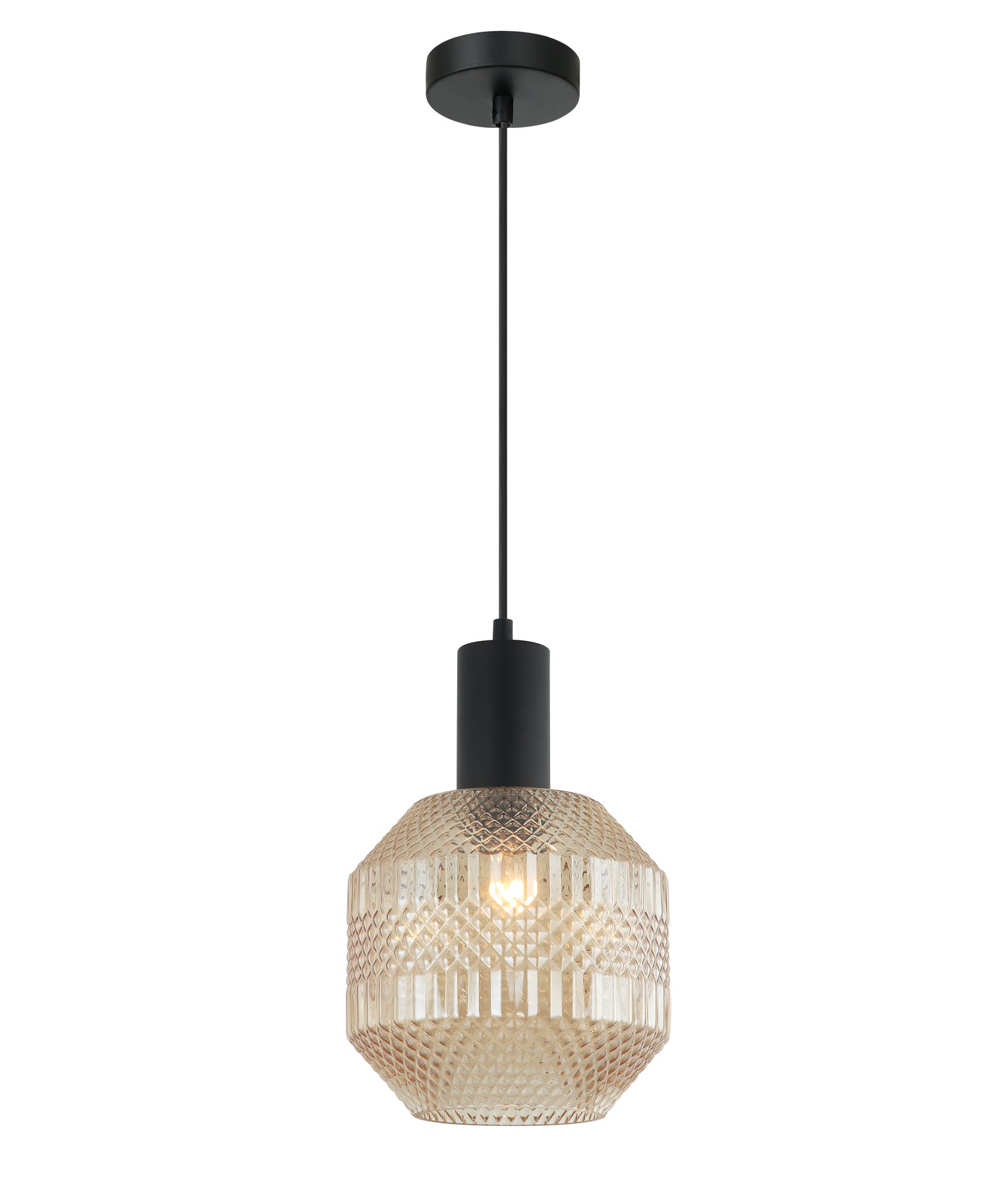 Interior Glass Jar With Quadrilateral Segment Pendant Lights