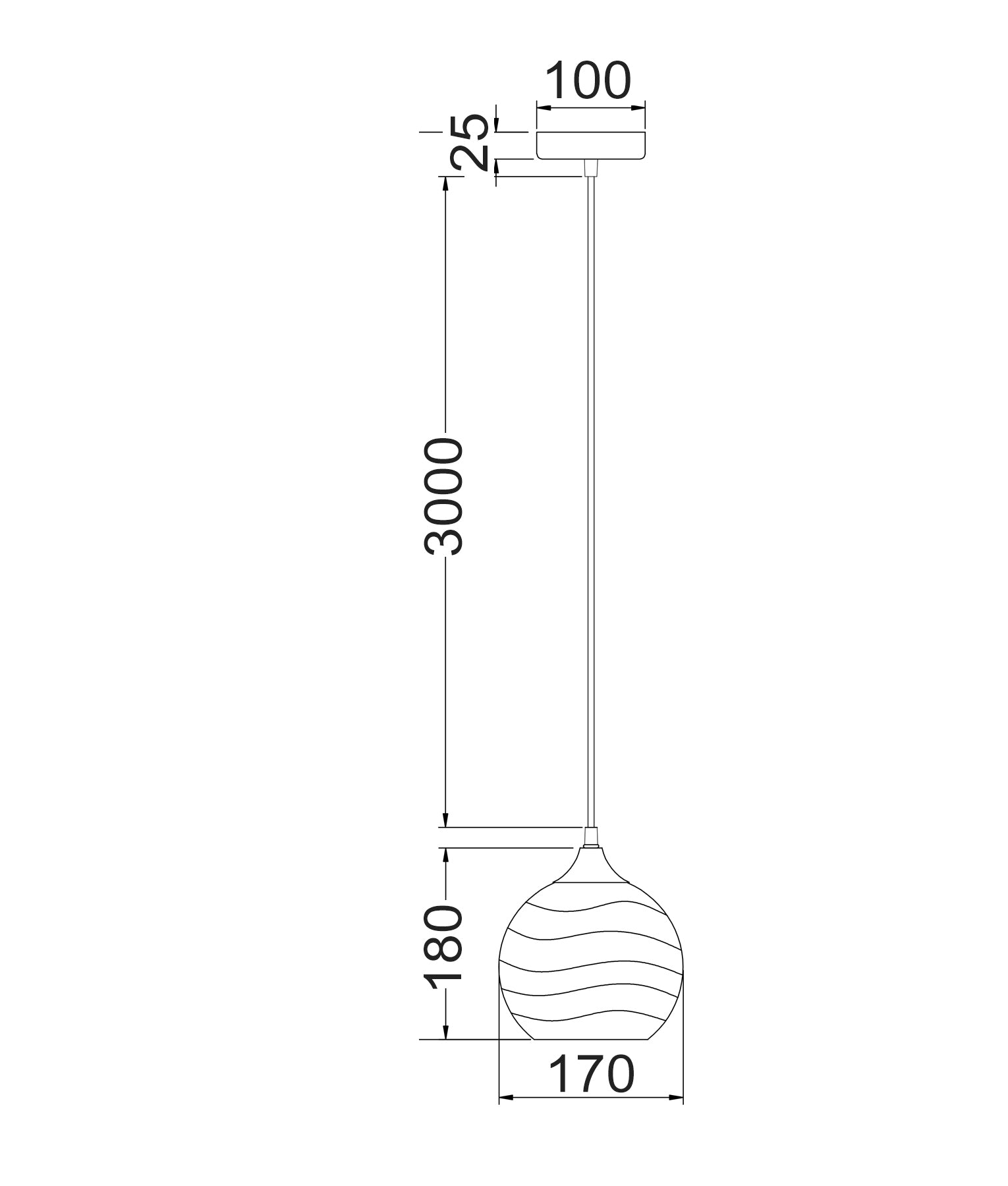 Modern Retro Interior Wine Glass Wavy Glass Pendant Lights