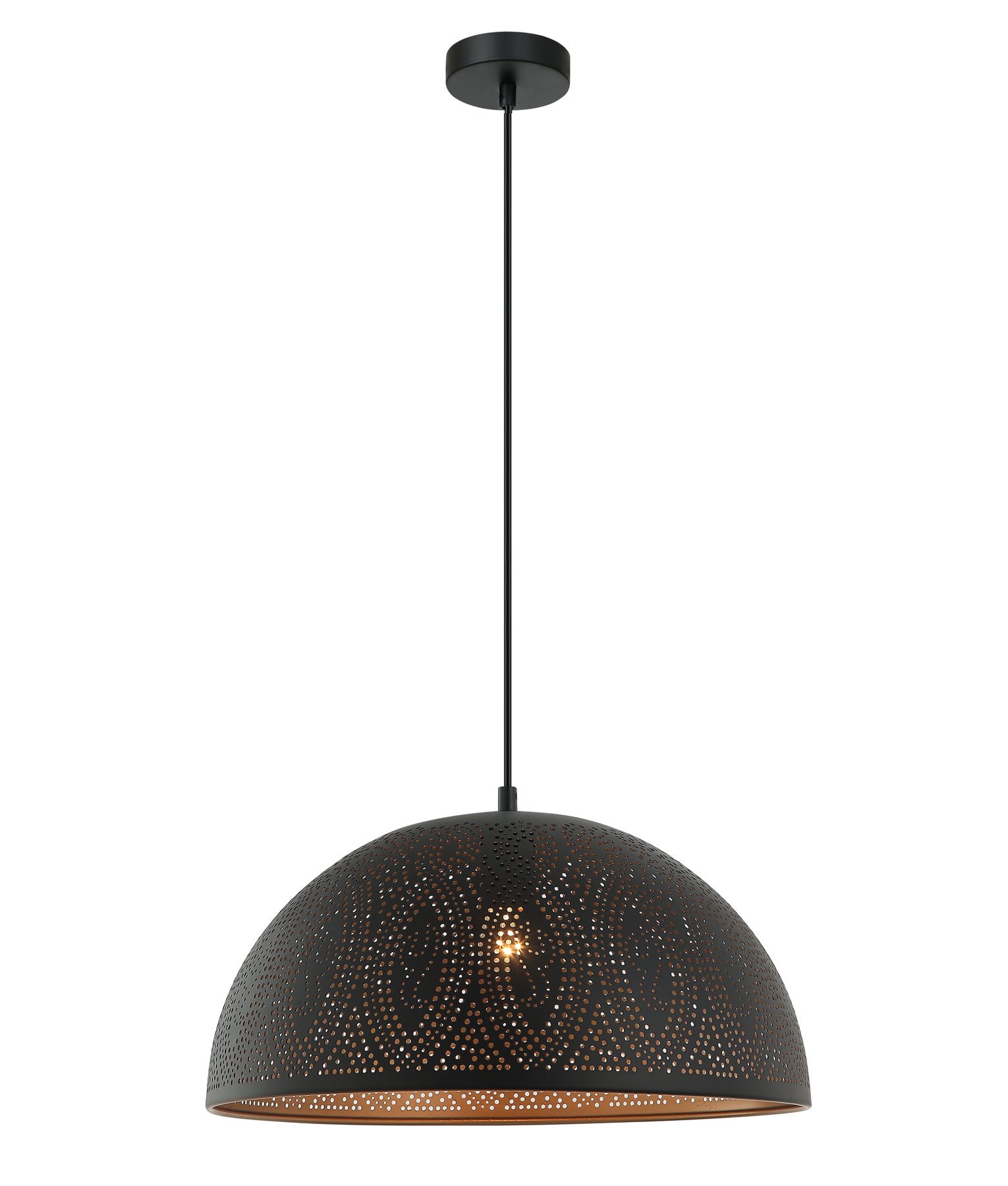 Bohemian Black Shade with Gold Interior / White Dome Shape Pendant Lights