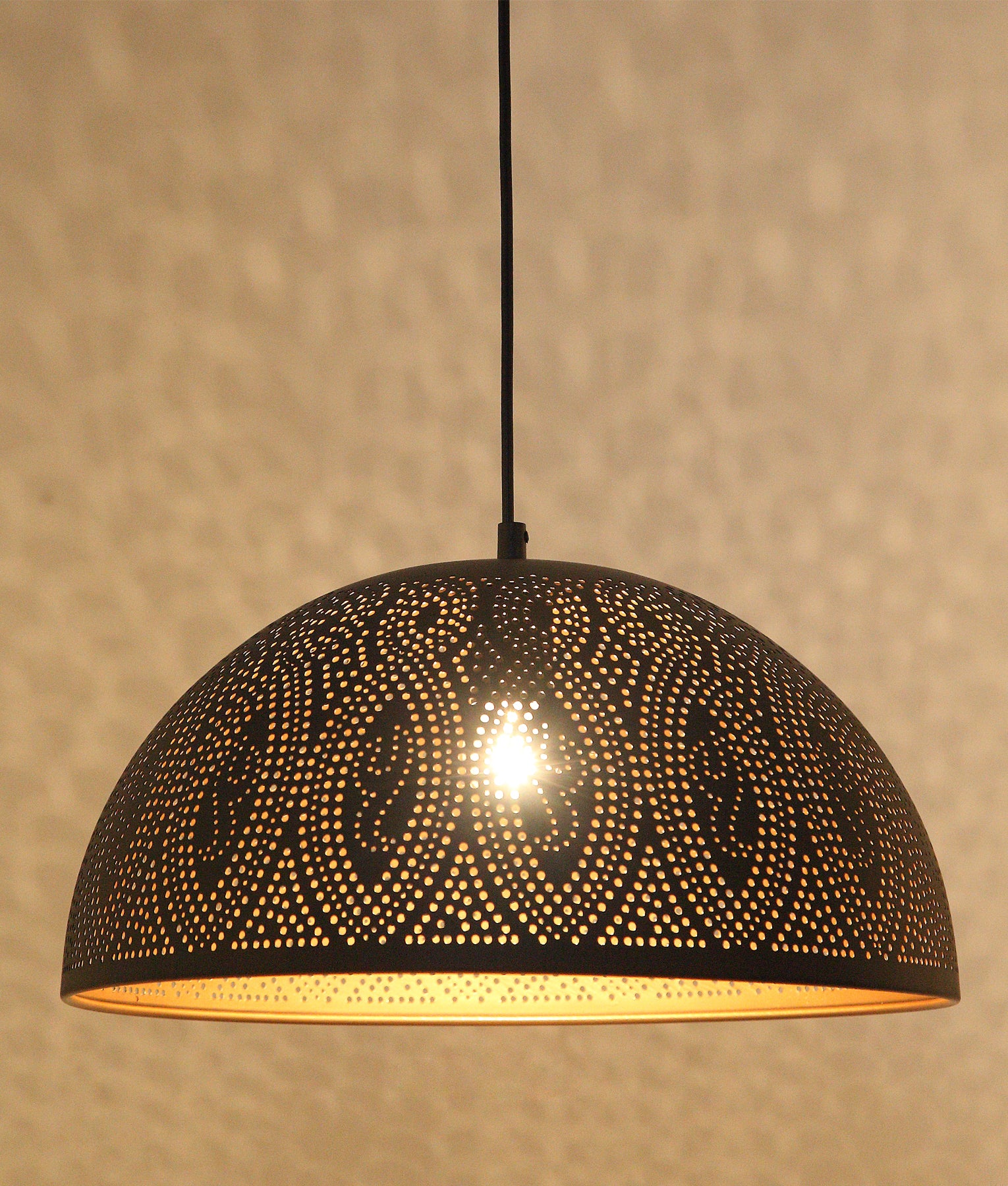 Dome shaped pendant deals light