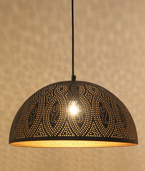 Bohemian Black Shade with Gold Interior / White Dome Shape Pendant Lights