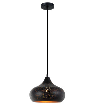 Bohemian Black Shade with Gold Interior Pendant Champagne glass Shape Light