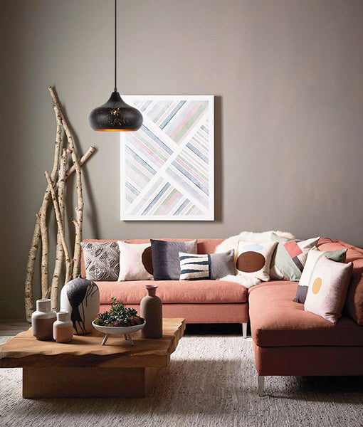 Bohemian Black Shade with Gold Interior / White Champagne glass Shape Pendant Lights