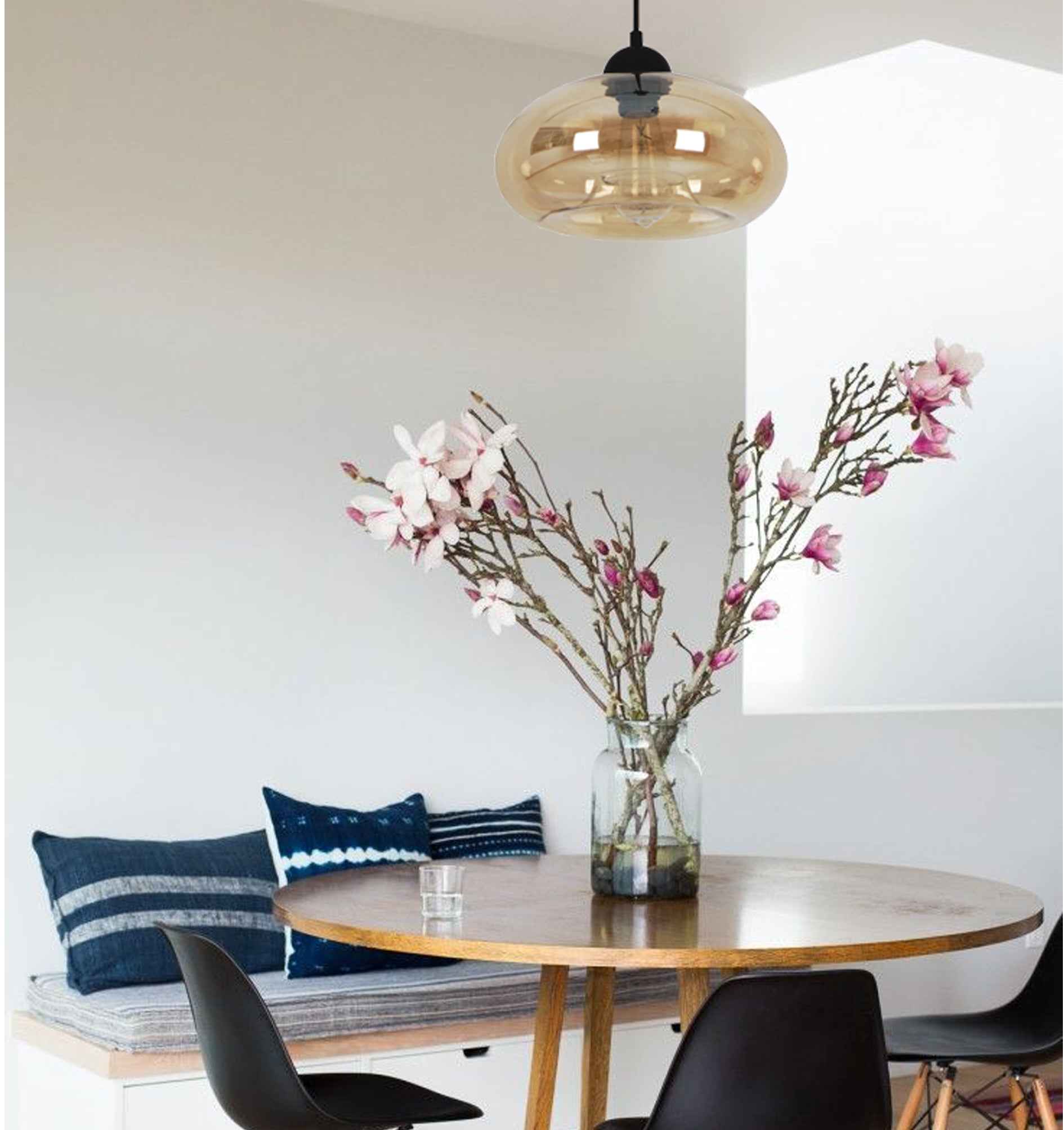 Modern Retro Oval Glass Pendant Lights