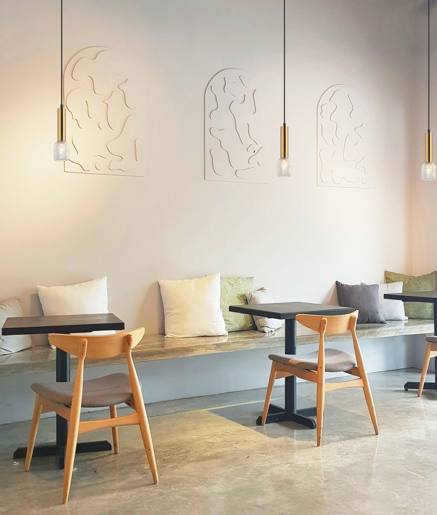 Modern Karaoke Mic Shape Interior Cylinder & Mesh Pendant Lights