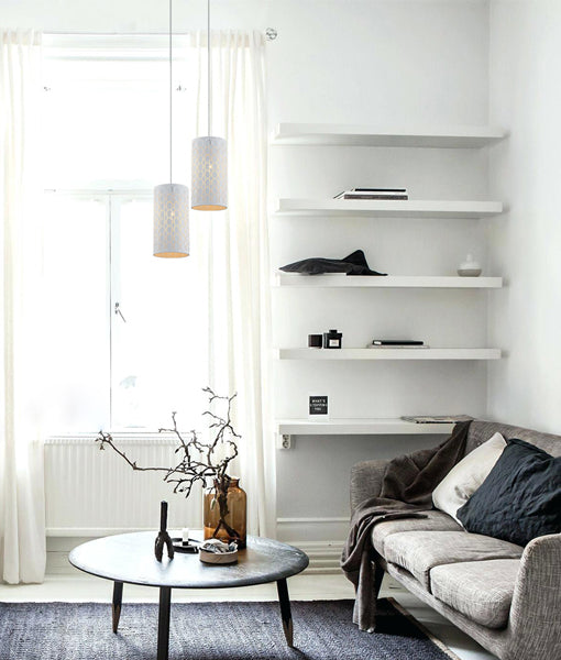 Modern Embossed Oblong Shape Pendant Lights