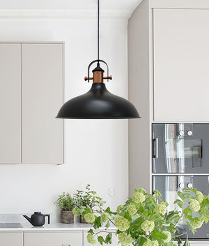 Industrial Scandinavian Dome Shape With Copper Plating Pendant Lights