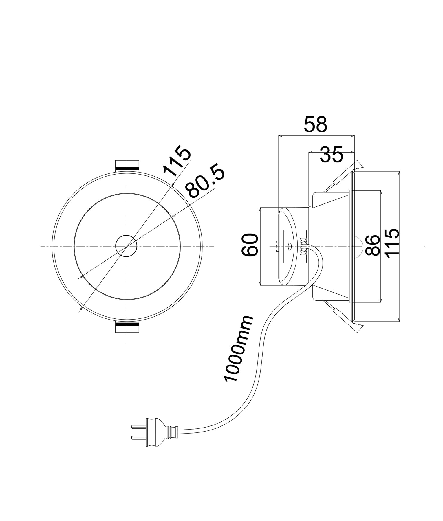 9W LED Tri-CCT Round Motion Sensor Recessed Downlight IP44 Cut out: Ø90mm